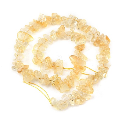 Heated Natural Citrine Beads Strands G-P622-A05-02-1