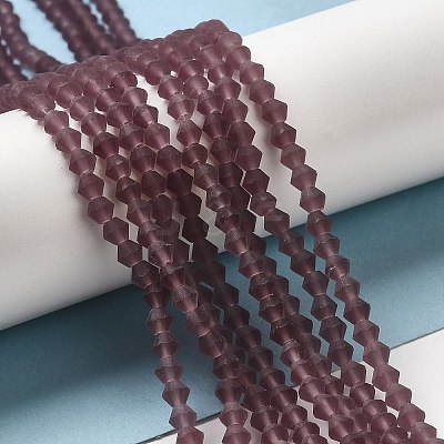 Imitate Austrian Crystal Frosted Glass Beads Strands GLAA-F029-TM2mm-B04-1