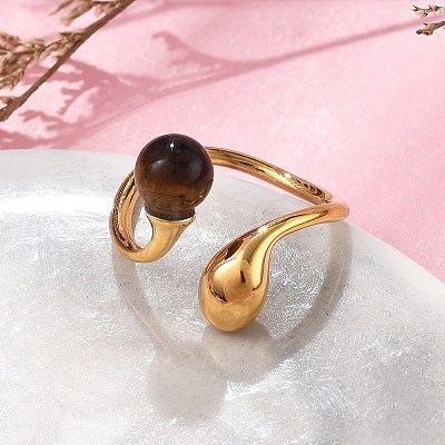 304 Stainless Steel Cuff Rings RJEW-D317-02B-G-1