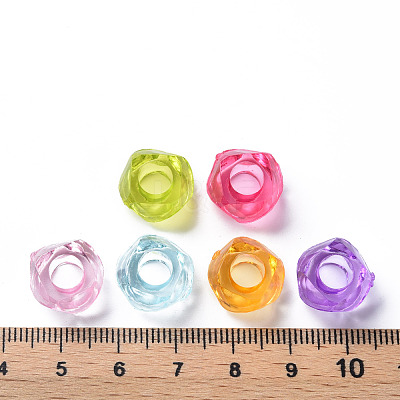 Transparent Acrylic European Beads MACR-S373-56B-1