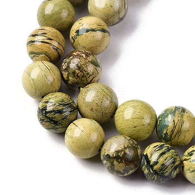 Natural Verdite Stone Beads Strands G-C242-03-10mm-1