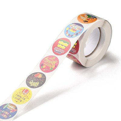 Birthday Themed Pattern Self-Adhesive Stickers DIY-E023-08H-1