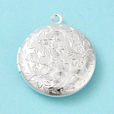 Rack Plating Brass Locket Pendants LS-KK-K277-06S-1