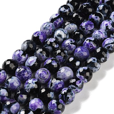 Natural Fire Crackle Agate Beads Strands G-M437-A01-01I-1