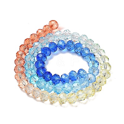 Transparent Painted Glass Beads Strands LS-DGLA-A034-T8mm-A13-1