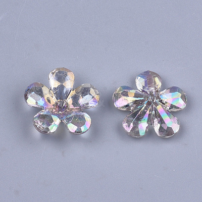 Transparent Acrylic Bead Caps TACR-T007-05F-1