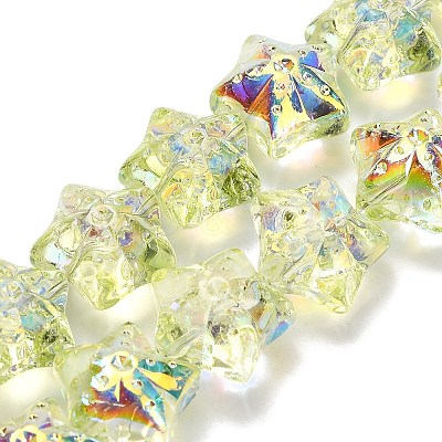 Electroplate Baking Paint Glass Beads Strands EGLA-K061-12A-AB06-1