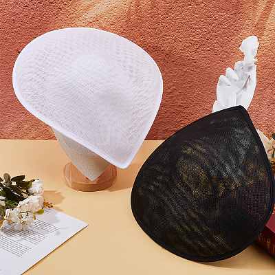 2Pcs 2 Colors Cloth Fascinator Hat Base for Millinery AJEW-HS0001-05-1