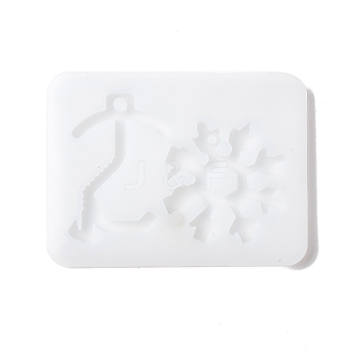 Key & Snowflake Shape DIY Pendant Silicone Molds DIY-F114-17-1