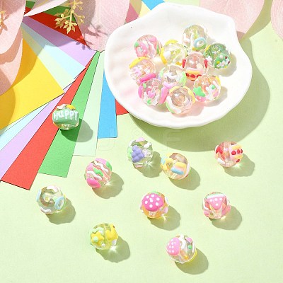 20Pcs 10 Styles Handmade Transparent Acrylic Beads MACR-CJ0002-14-1
