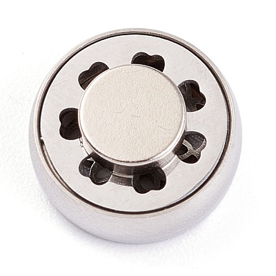 304 Stainless Steel Magnetic Diffuser Locket Aromatherapy Essential Oil Buckle AJEW-M027-13P-1