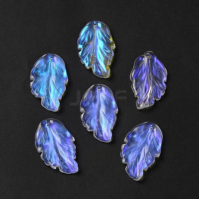 Dyed & Heated Glass Pendants X1-GLAA-B009-06H-1