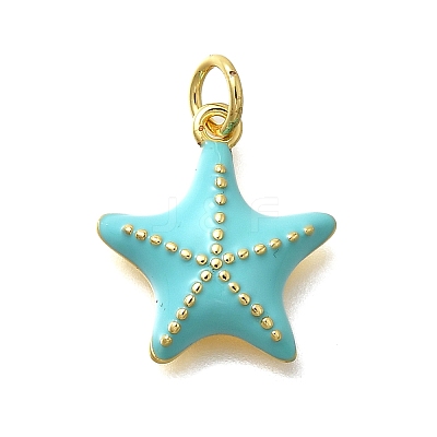 Brass Enamel Pendants X-KK-D295-16G-1