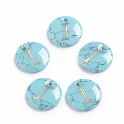 Synthetic Turquoise Charms G-L561-001I-1
