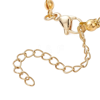 Christmas Glass & Baking Paint Pearlized Glass Pearl Round Beaded Bracelets for Women BJEW-JB12441-03-1