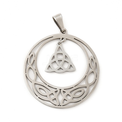 Non-Tarnish 201 Stainless Steel Pendants STAS-D190-15P-1