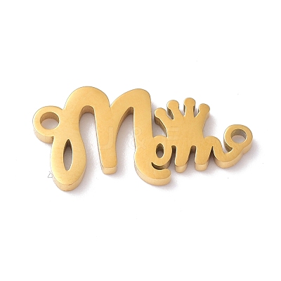 Mother's Day PVD Vacuum Plating 304 Stainless Steel Beads STAS-C035-01G-1