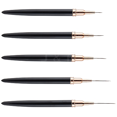 5Pcs Plastic Nail Art Line Brush AJEW-WH20816-069B-1