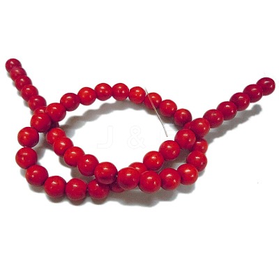 Synthetical Howlite Beads LS-TURQ-G609-10mm-1