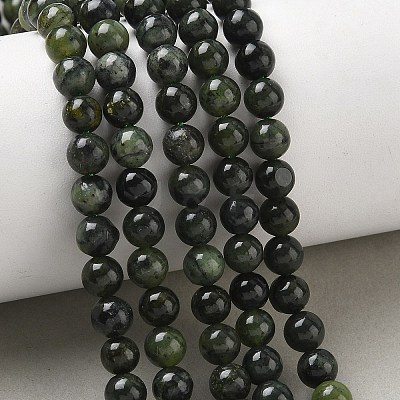Natural Canadian Jade Beads Strands GG-CBA6BAC-A02-6mm-1