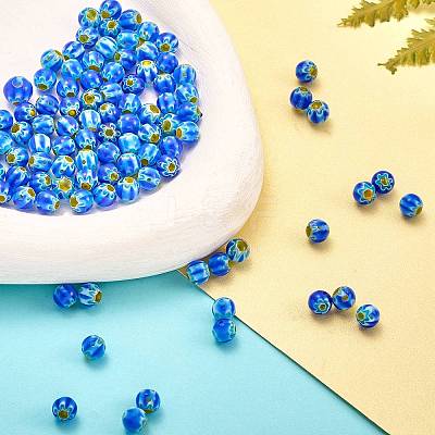 Handmade Millefiori Lampwork Beads LAMP-SZ0001-71B-02-1