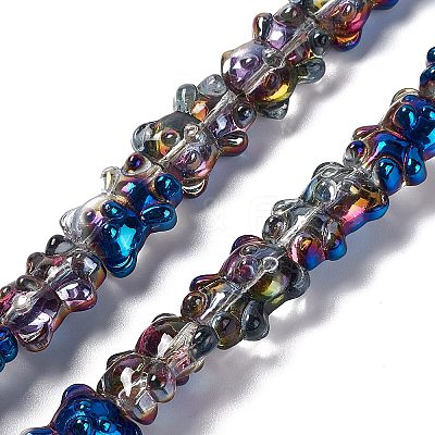 Electroplate Glass Beads Strands EGLA-L030-HR02-1