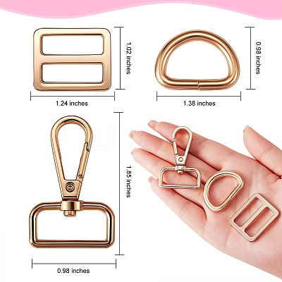24Pcs 12 Style Iron D Rings FIND-SZ0002-25-1
