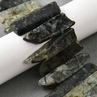 Natural Prehnite Beads Strands G-S386-D06-1