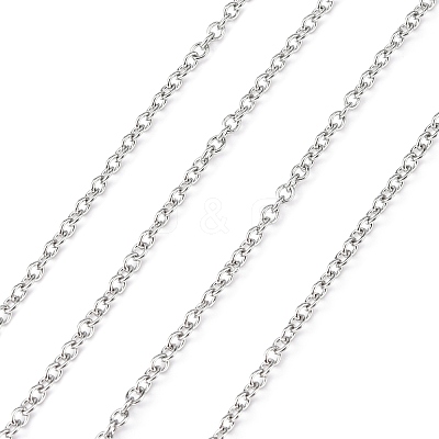 Tarnish Resistant 304 Stainless Steel Cable Chains CHS-R003-0.5mm-1
