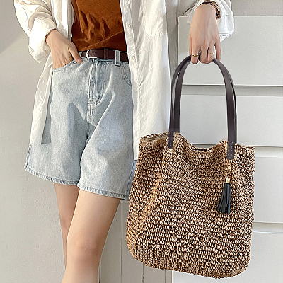 PU Imitation Leather Bag Handles FIND-WH0036-53B-1