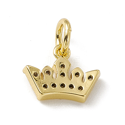 Brass Micro Pave Cubic Zirconia Charms ZIRC-F132-96G-1