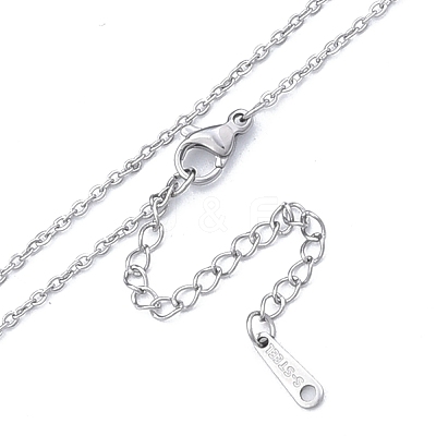 Non-Tarnish 304 Stainless Steel Cable Chains Necklace for Men Women NJEW-N050-A04-S15-1
