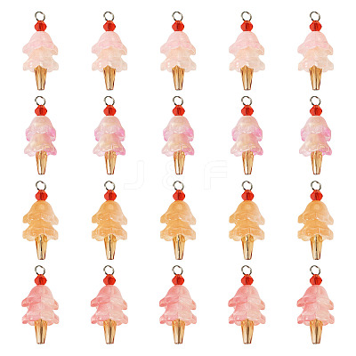20Pcs 4 Styles Glass Ice Cream Pendants PALLOY-TAC0242-01-1