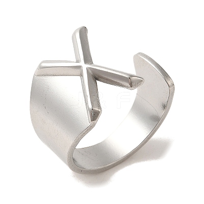 Non-Tarnish 201 Stainless Steel Finger Rings RJEW-H223-04P-X-1