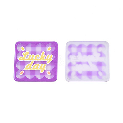Transparent Printed Acrylic Cabochons TACR-N016-18-1