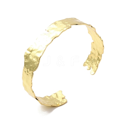 Rack Plating Brass Cuff Bangles BJEW-A137-07G-1