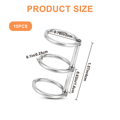 3-Ring Iron Loose Leaf Book Binder Hinged Rings FIND-WH20018-06A-P-1