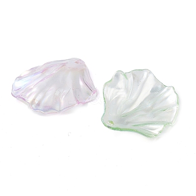 AB Color Plated Acrylic Transparent Pendants OACR-Z013-25A-1