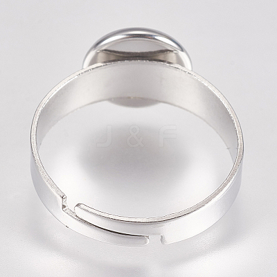 Non-Tarnish 304 Stainless Steel Pad Ring Settings X-STAS-G173-19P-8mm-1