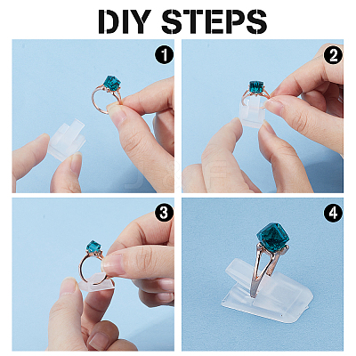 39Pcs 3 Styles Plastic Ring Holder KY-CP0001-04-1