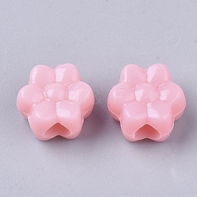 Opaque Acrylic European Beads MACR-N008-03-1