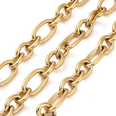 Ion Plating(IP) 304 Stainless Steel Figaro Chains CHS-E009-02G-1