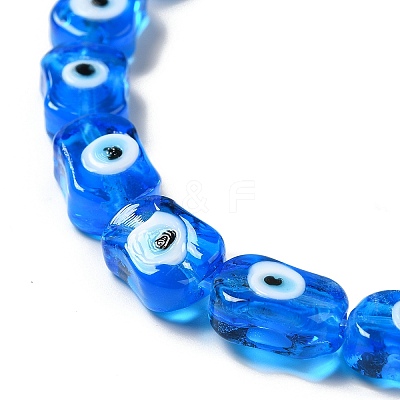 Handmade Evil Eye Lampwork Beads Strands LAMP-G154-02B-1