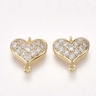 Brass Cubic Zirconia Links KK-S350-379-1