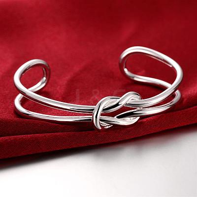 Fashion Brass Cuff Bangles for Women BJEW-BB01512-1