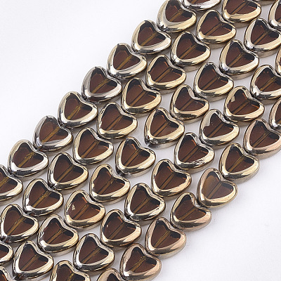 Electroplate Glass Beads Strands EGLA-S188-09D-1