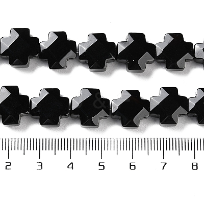 Natural Dyed & Heated Black Onyx Beads Strands G-K357-C06-01-1
