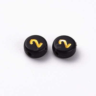 Opaque Black Acrylic Beads MACR-T038-15-1