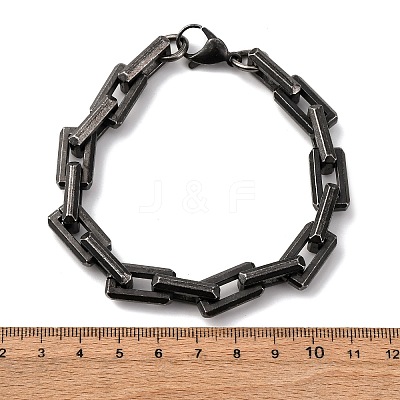 304 Stainless Steel Link Chain Bracelets for Men Women BJEW-C124-01B-1