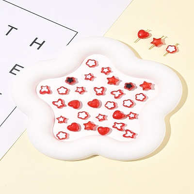 200Pcs 6 Styles Transparent & Opaque Acrylic Beads TACR-FS0001-54F-1